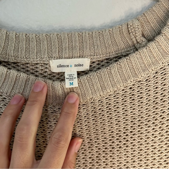 Urban outfitters Silence + Noise tan open knit sweater - Picture 3 of 8